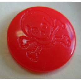 Pressions KAM : kit pression rouge gravée tête de mort pour pince KAM