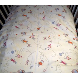 Drap housse 100% satin bio imprimé