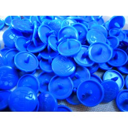 Pressions KAM : kit pressions bleu roi gravées train pour pince KAM