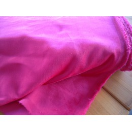 TISSU BIO AU METRE : velours ras fuschia
