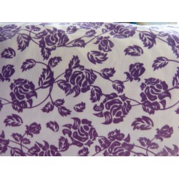Coton bio médium imprimé de roses violettes