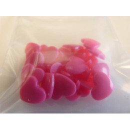 Pressions KAM : Lot 10 chapeaux coeurs rose vif
