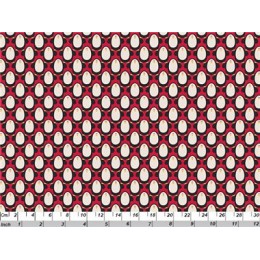 Pingouins sur fond rouge 100% coton biologique