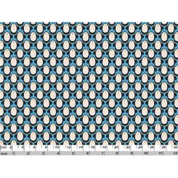 Pingouins sur fond bleu 100% coton biologique