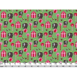 Cirque sur fond vert 100% coton biologique