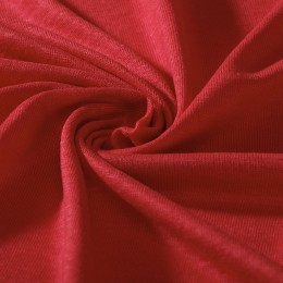 Lin bio de Normandie :  jersey de lin rouge vif certifié GOTS