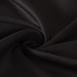 Lin tissé fin noir cultivé en France 100% lin bio certifié GOTS