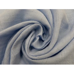 Double gaze bleu grisé 100% coton biologique certifié GOTS