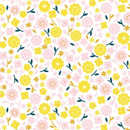 Popeline imprimée champêtre par 50 cm Cloud 9